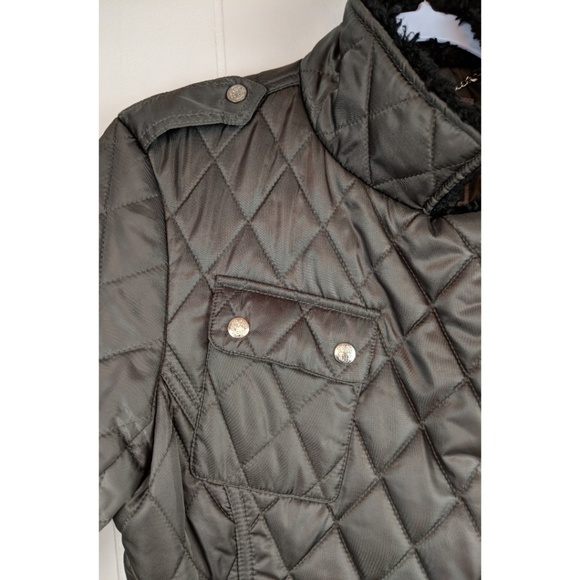 Vince Camuto Zipper Puffer Faux Fur Lined Jacket S - Picture 7 of 8